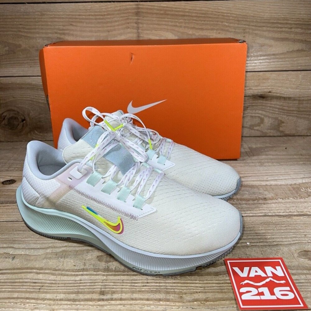 NEW SZ 9.5 Nike WNS Air Zoom Pegasus 38 PRM White Volt Running Shoes: DH6507-111